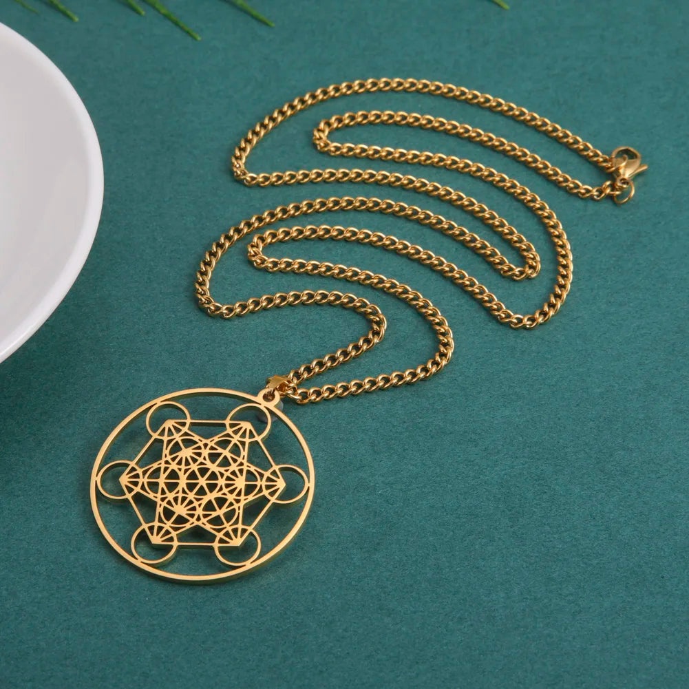 The "Metatron's Shield" Talisman – Premium Stainless Steel Sacred Geometry Necklace