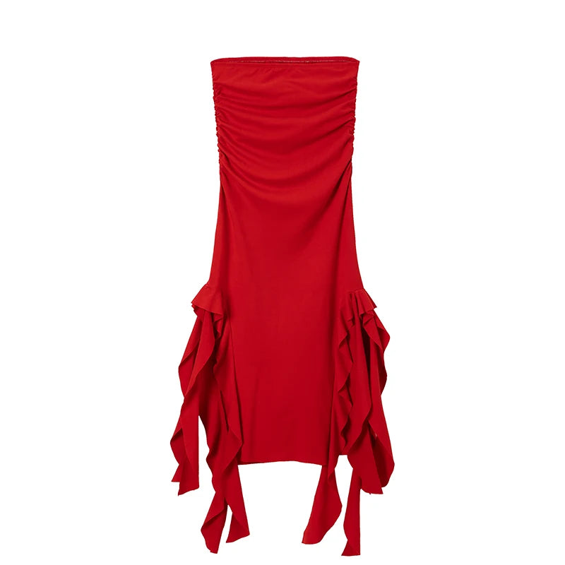 Elegant Asymmetrical One-Shoulder Midi Dress - Summer Casual & Formal Wear for Women
