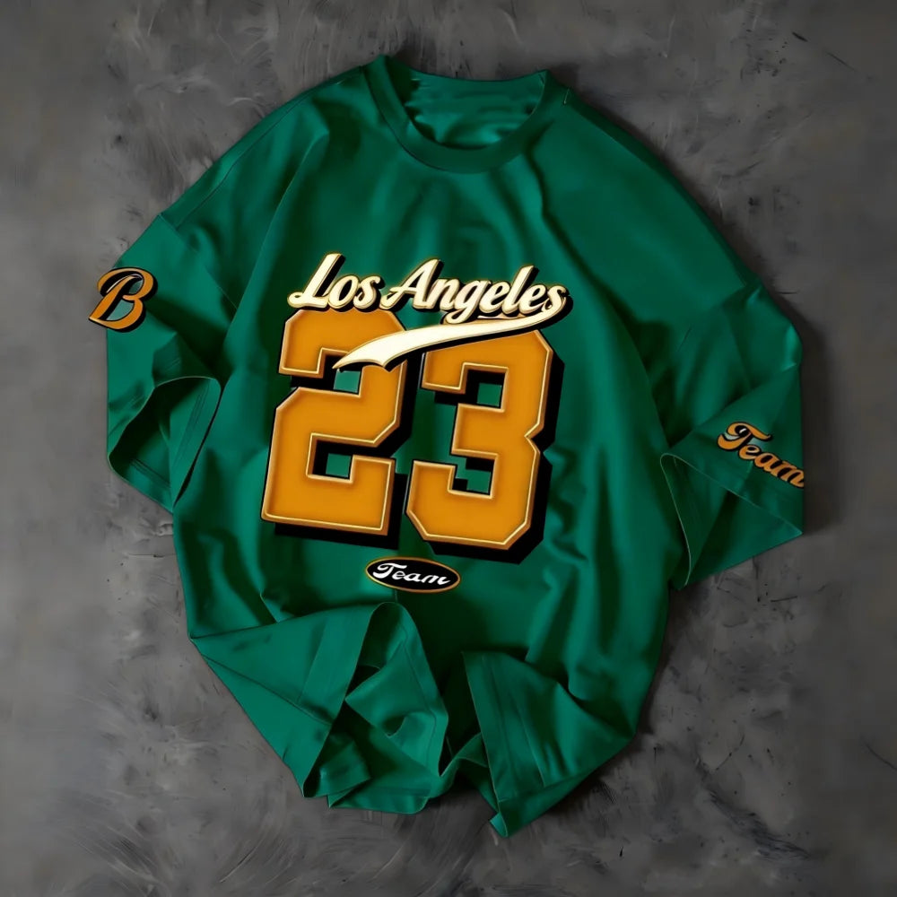 The "L.A. Essence" Breathable Tee – Summer Los Angeles Alphabet Printed Shirt