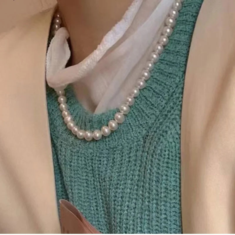Classic Imitation Pearl Collarbone Necklace