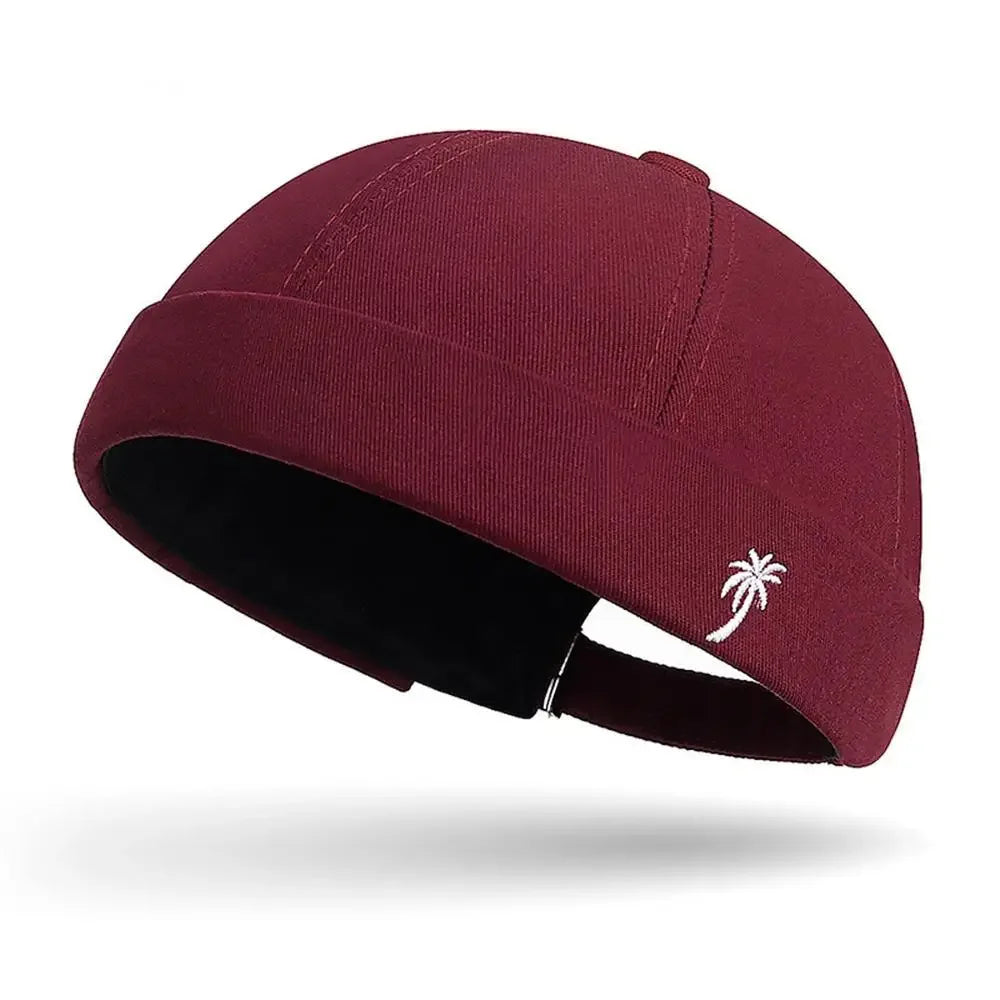 The "Malibu" Brimless Docker Cap – Embroidered Streetwear Landlord Hat