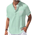 Amalfi Lightweight Cotton Linen Henley Shirt
