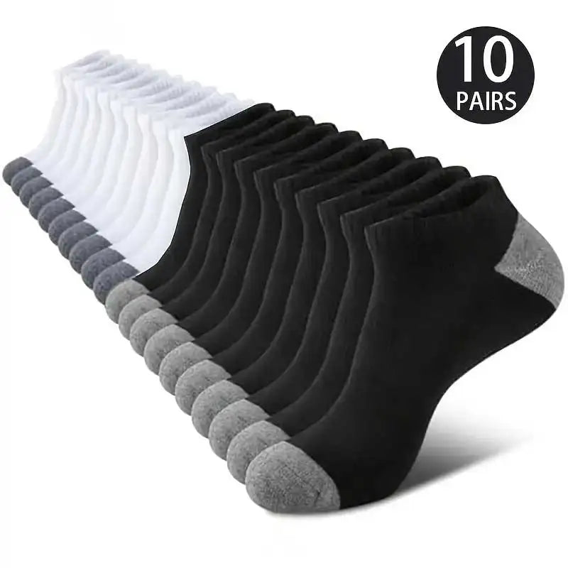 AeroBreath™ Daily Ankle Socks (10-Pack) – Anti-Odor Breathable Low-Cut Socks