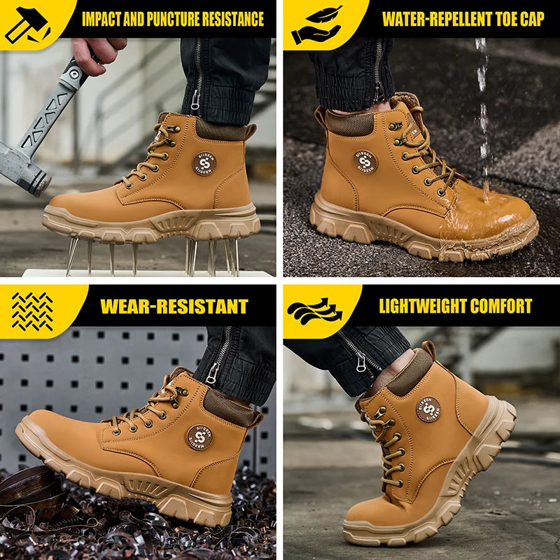 Waterproof Steel-Toe Work Boots - Thermal Winter Edition