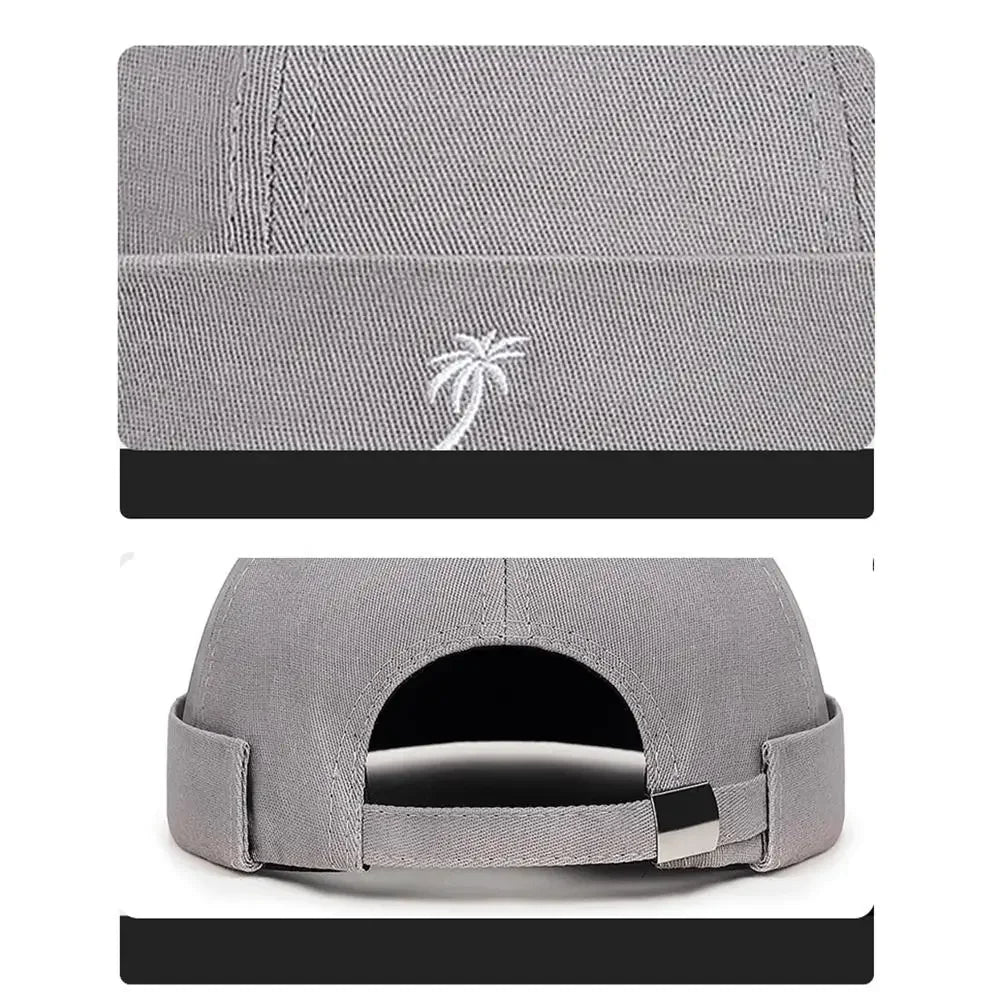 The "Malibu" Brimless Docker Cap – Embroidered Streetwear Landlord Hat