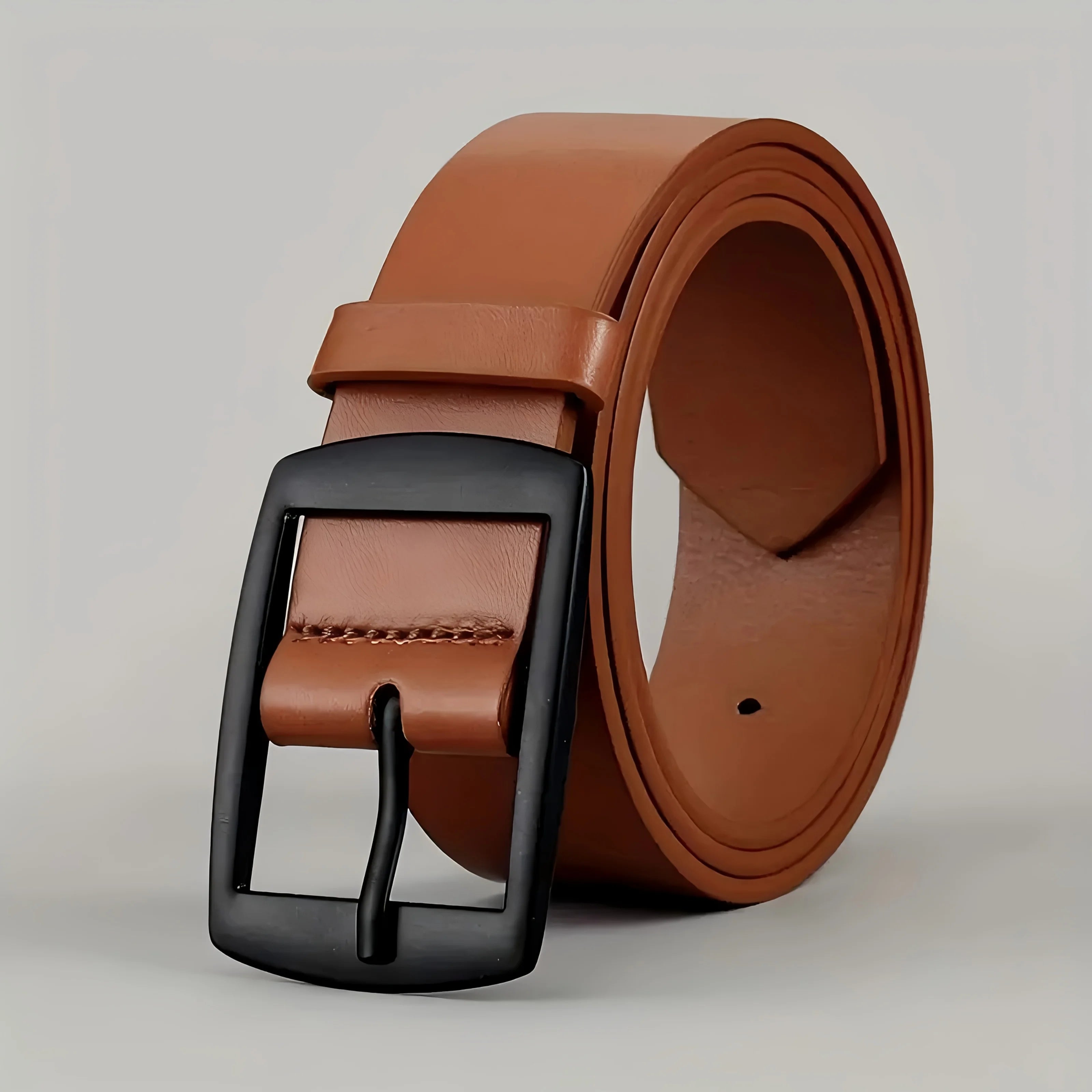 Infinite Aura Leather Belt – Premium Unisex Metal Buckle Strap