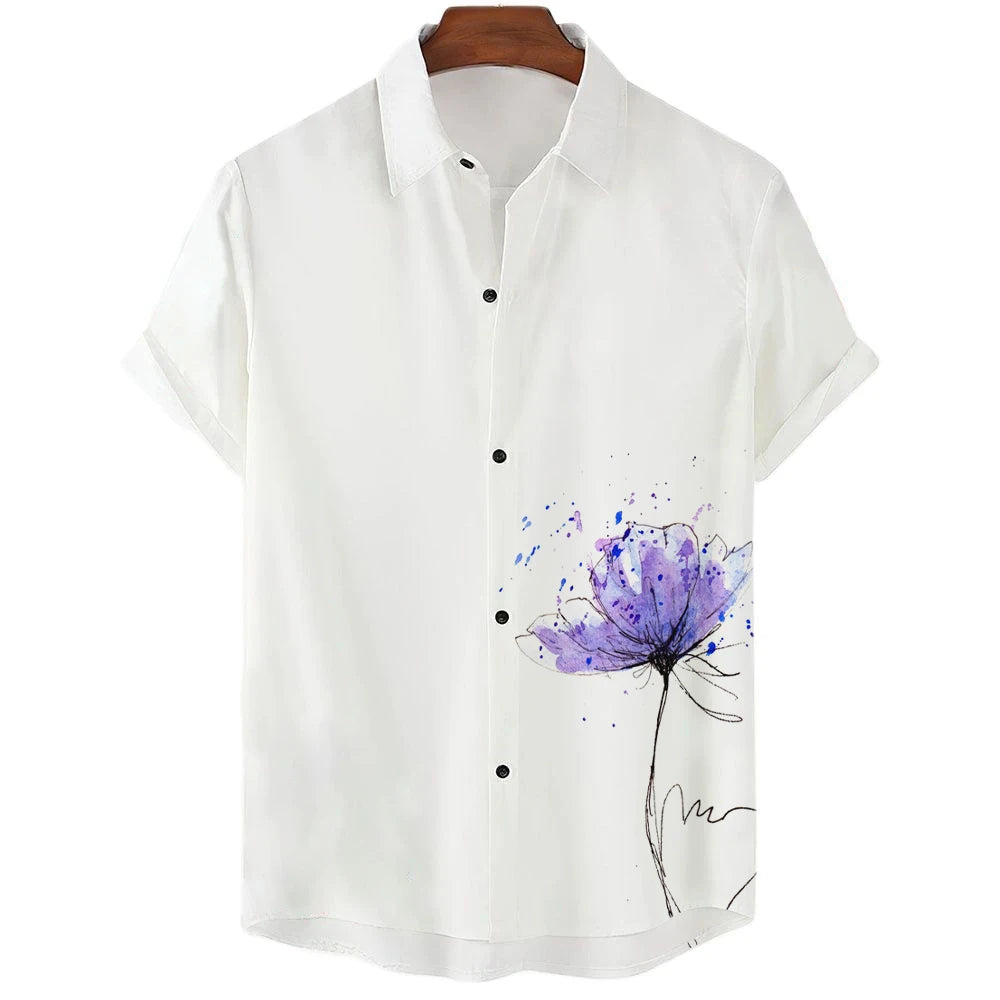 The "Sakura Breeze" Unisex Hawaiian Shirt – Summer Sakura Pattern Short Sleeve