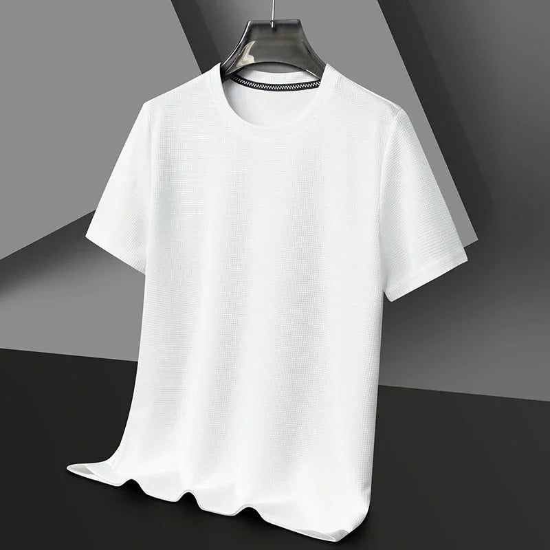 Atlas Premium Waffle Knit T-Shirt – Men's Summer Streetwear Top