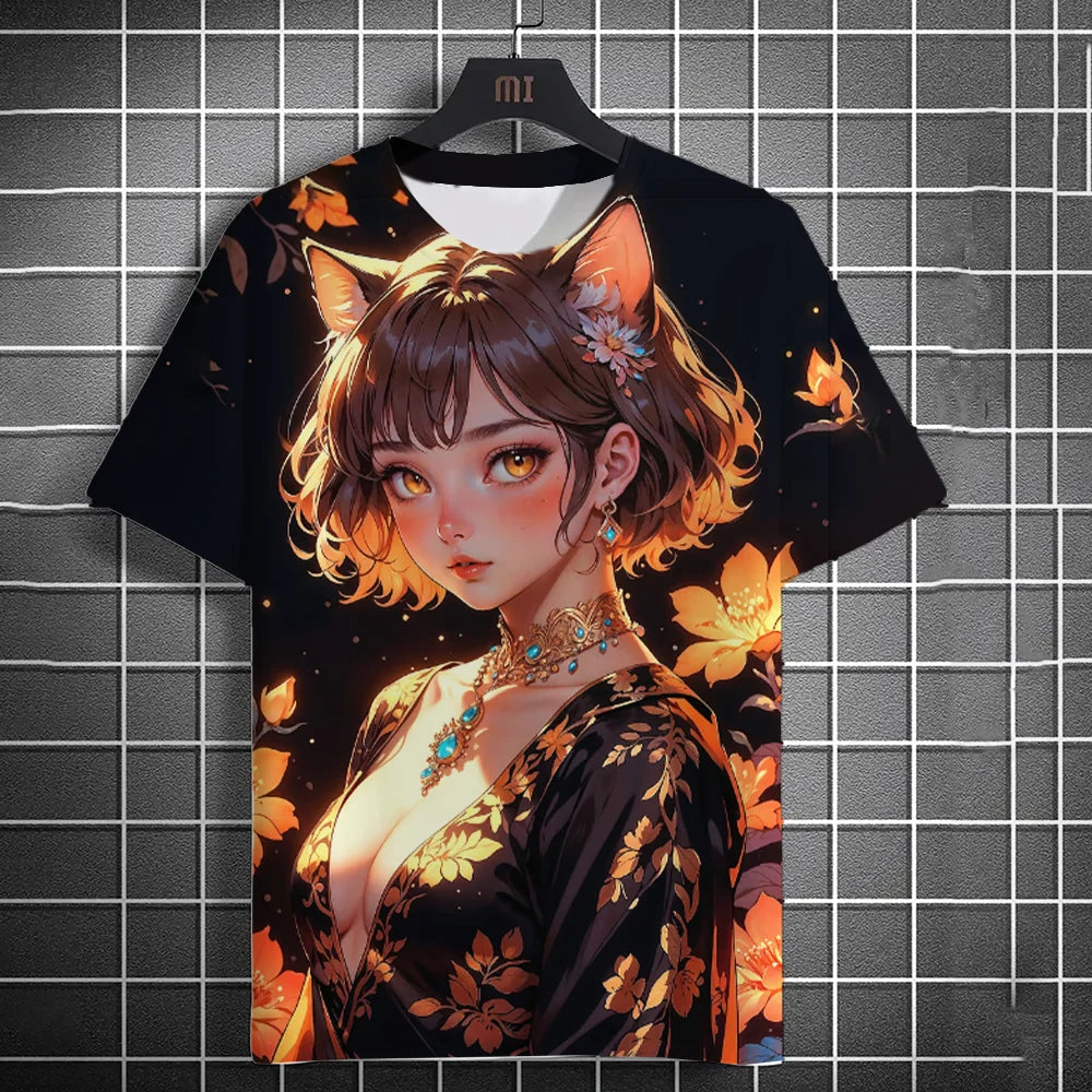 Ronin Anime Graphic Tee – 3D Printed Modern Urban Streetwear