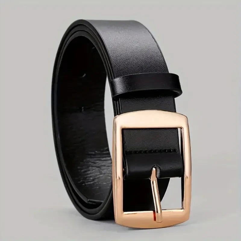 Infinite Aura Leather Belt – Premium Unisex Metal Buckle Strap