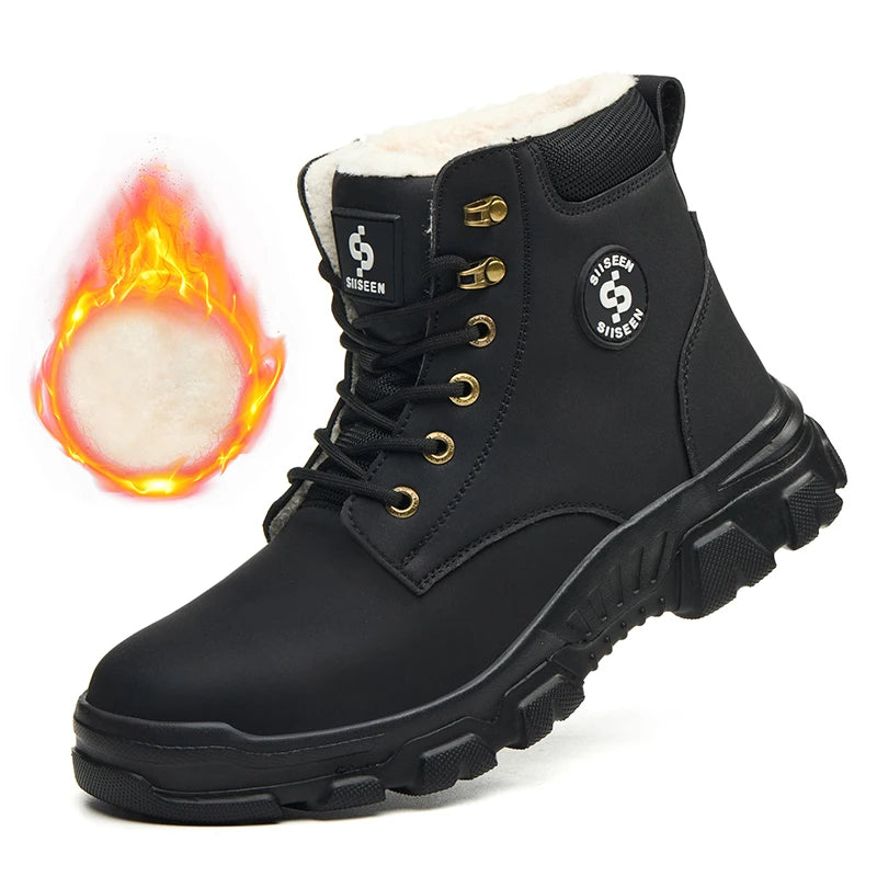 Waterproof Steel-Toe Work Boots - Thermal Winter Edition