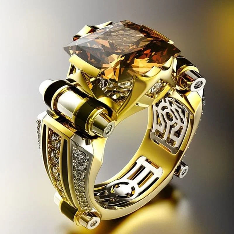 Gothic Vintage Stainless Steel Statement Ring