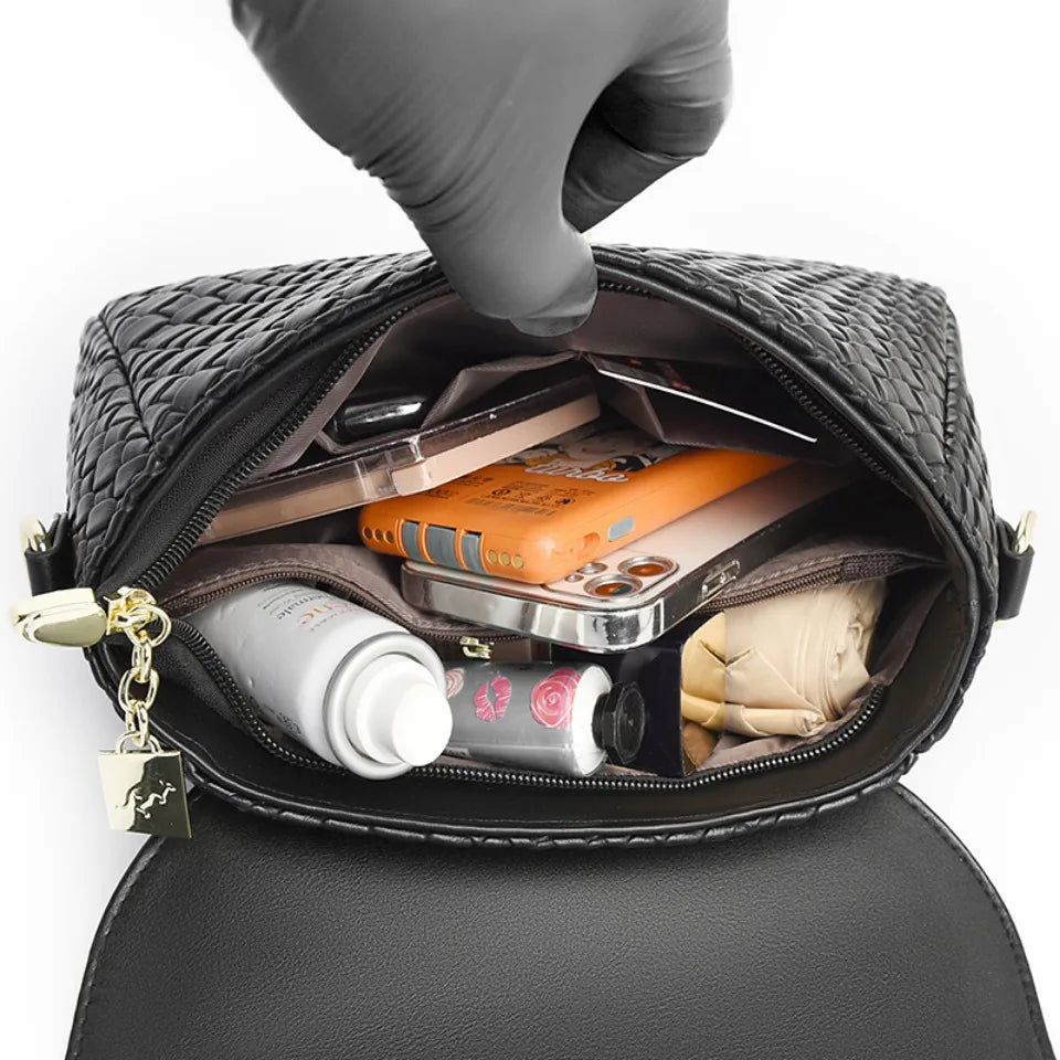 Luxury Woven Shoulder Bag - Elegant Designer Style