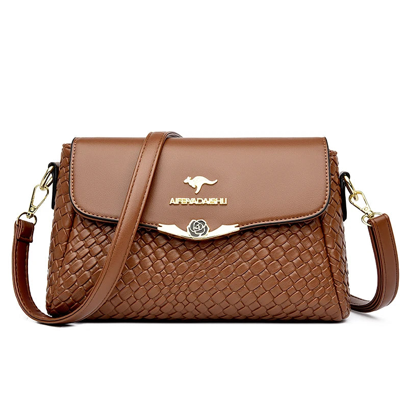 Luxury Woven Shoulder Bag - Elegant Designer Style