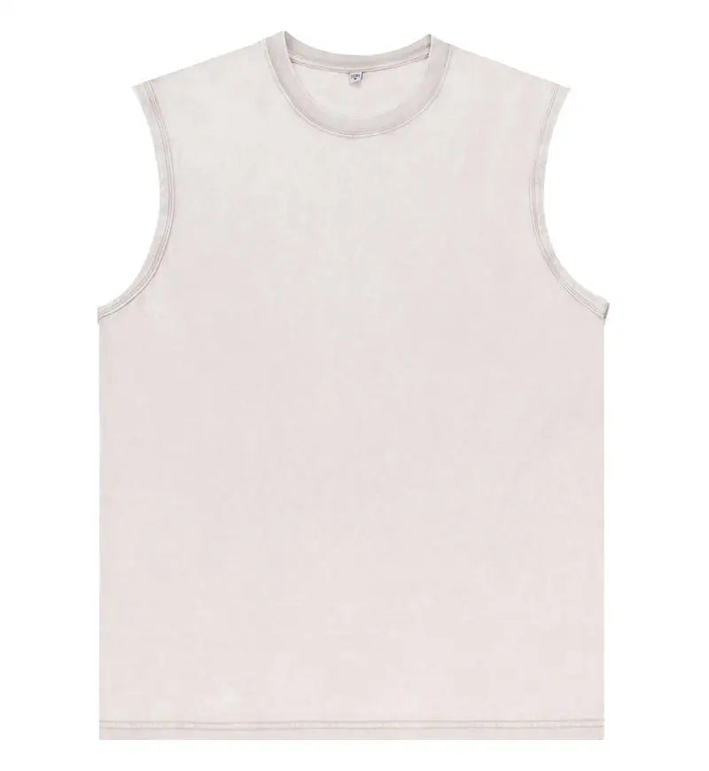 Nomad Washed Heavyweight Vest – Vintage Oversized Sleeveless Tee