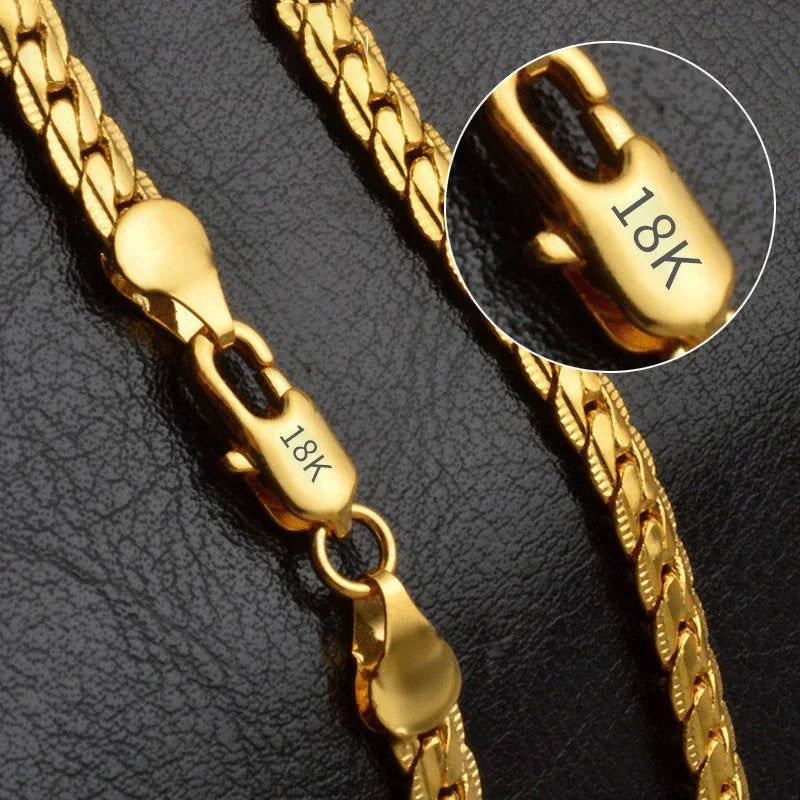 Classic Curb Link Chain – Premium Gold/Silver Plated Finish