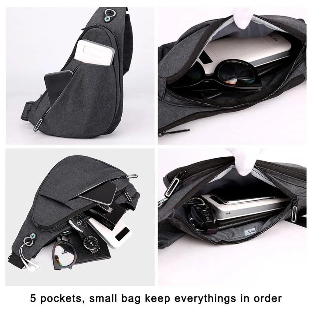 Anti-Theft Lightweight Sling Chest Bag & Crossbody Travel Backpack