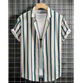 The "Oasis" 3D Geometric Resort Shirt – Summer Loose Casual Hawaiian Top