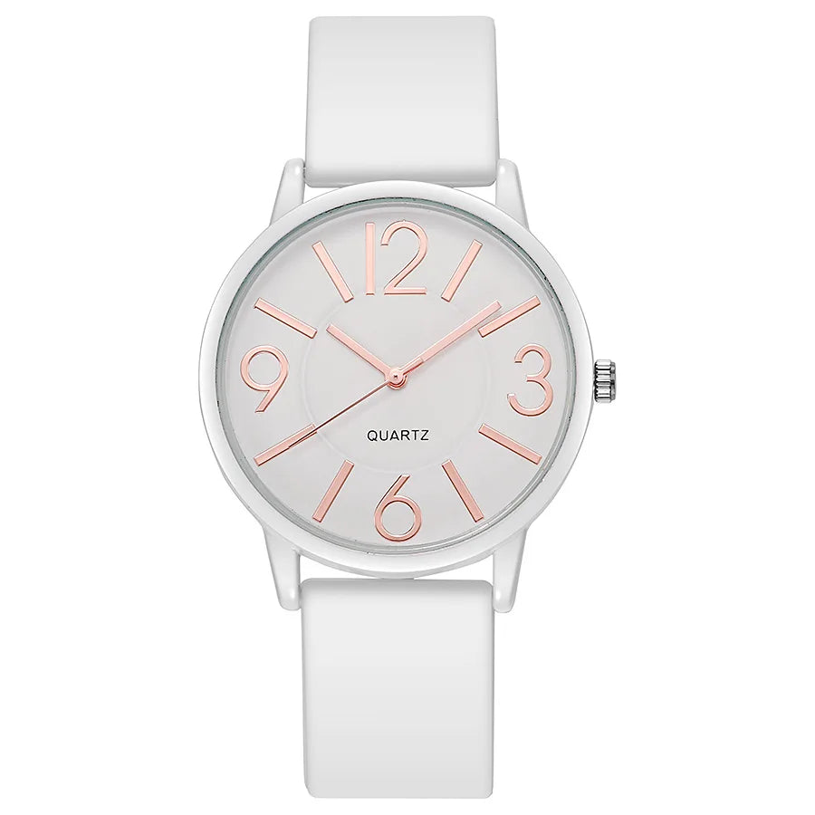 Minimalist Silicone Strap Quartz Watch