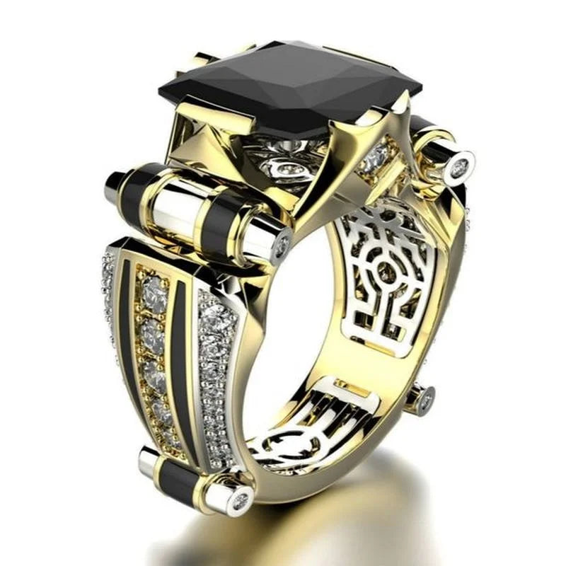 Gothic Vintage Stainless Steel Statement Ring