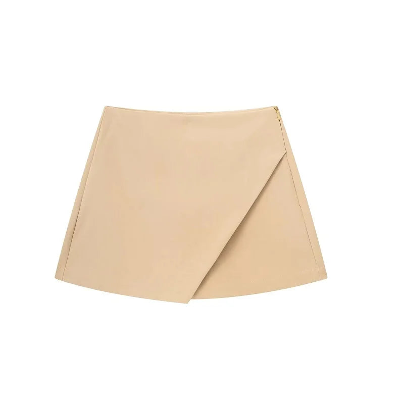 Athena Asymmetric Skort – High-Waisted Summer Mini Skirt Shorts