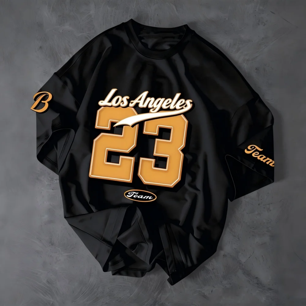 The "L.A. Essence" Breathable Tee – Summer Los Angeles Alphabet Printed Shirt