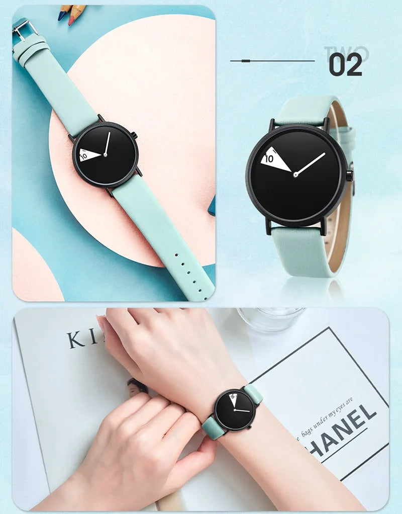 Minimalist Creative Rotating Dial Quartz Watch