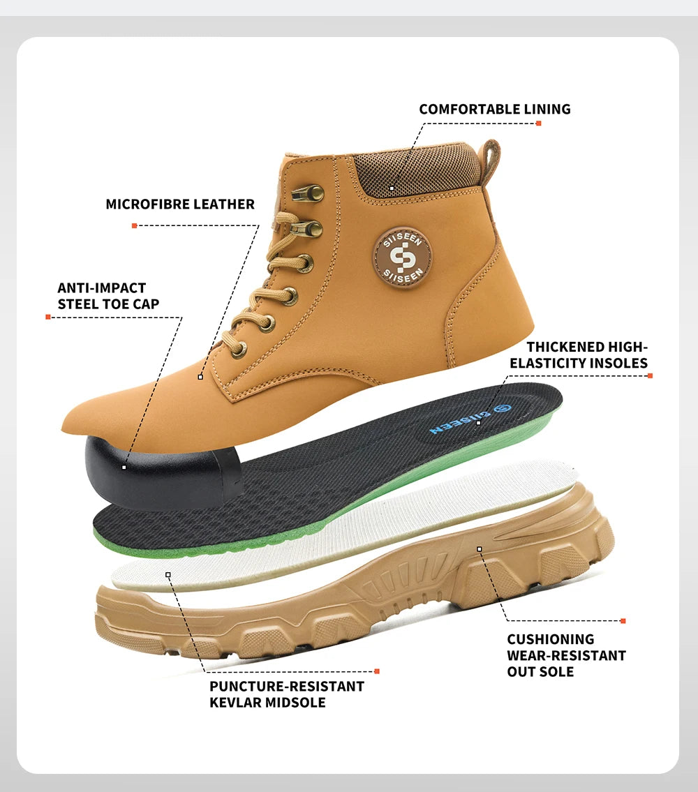 Waterproof Steel-Toe Work Boots - Thermal Winter Edition