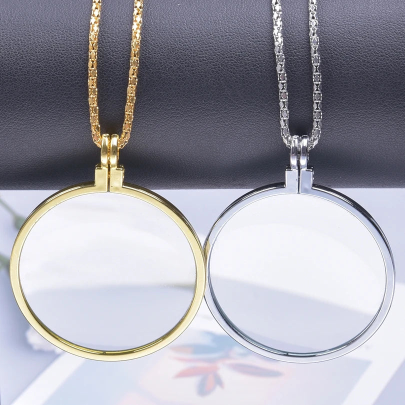 The "Aura" 5X Magnifier Pendant Necklace – Portable Vintage Reading Lens