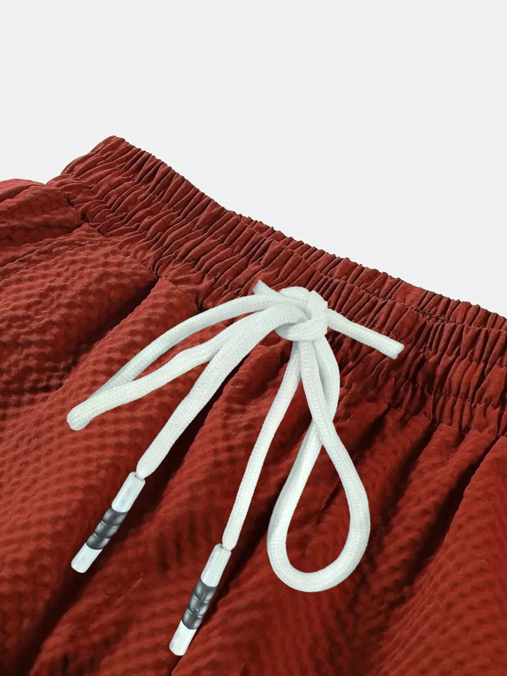 Men's Lightweight Casual Beach Shorts - Breathable Textured Fabric for Sports & Daily Wear