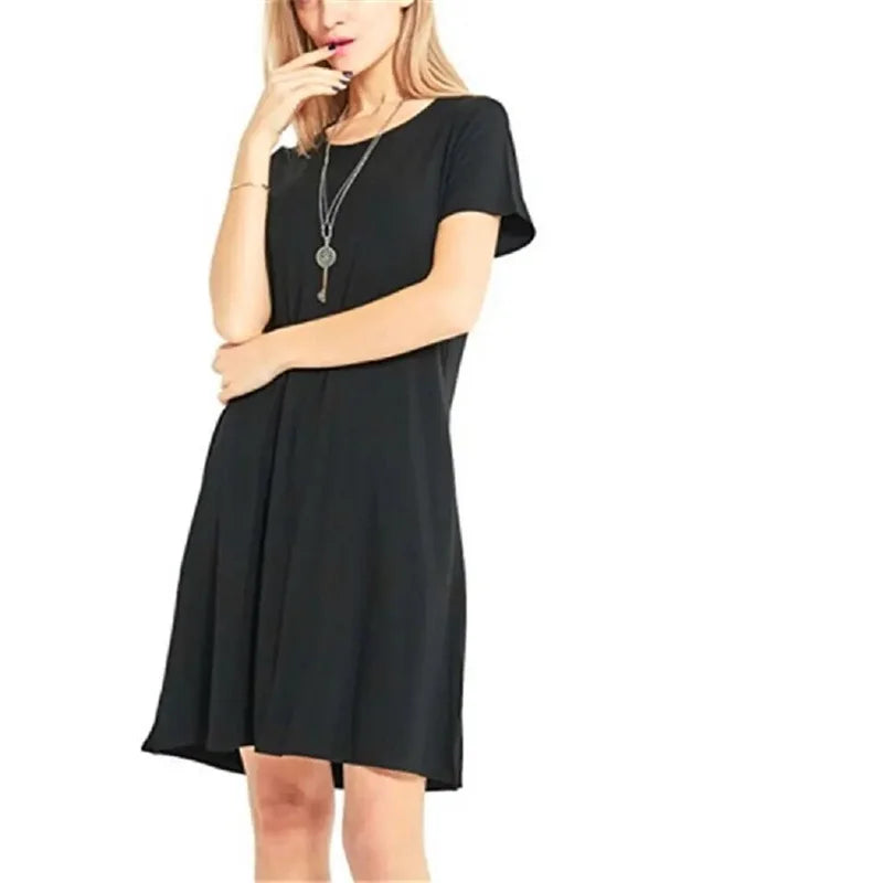 The "Aura Breeze" Casual Mini Dress – Summer Boho Beach A-Line Dress
