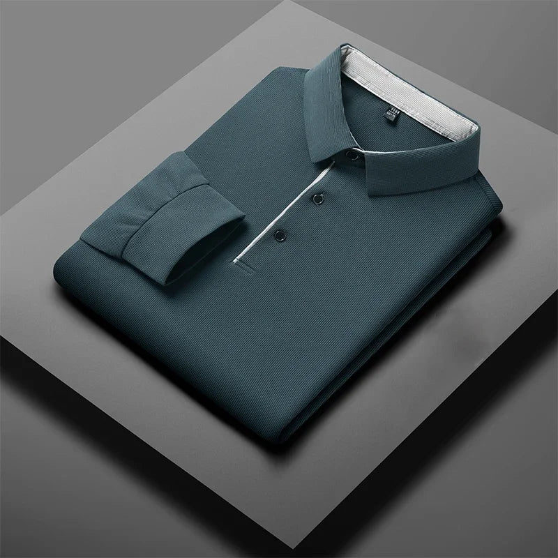 Milano Premium Long-Sleeve Smart-Casual Polo Shirt