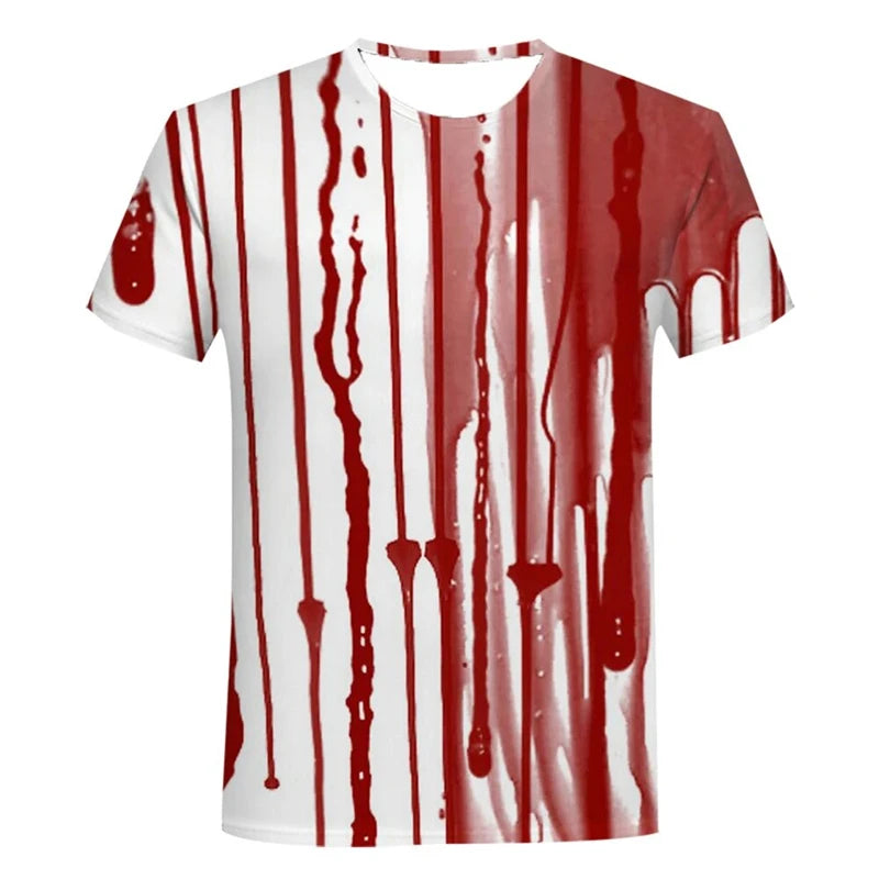 The "Carnage" 3D Graphic Oversized Tee – Horror Blood Palm Harajuku Streetwear