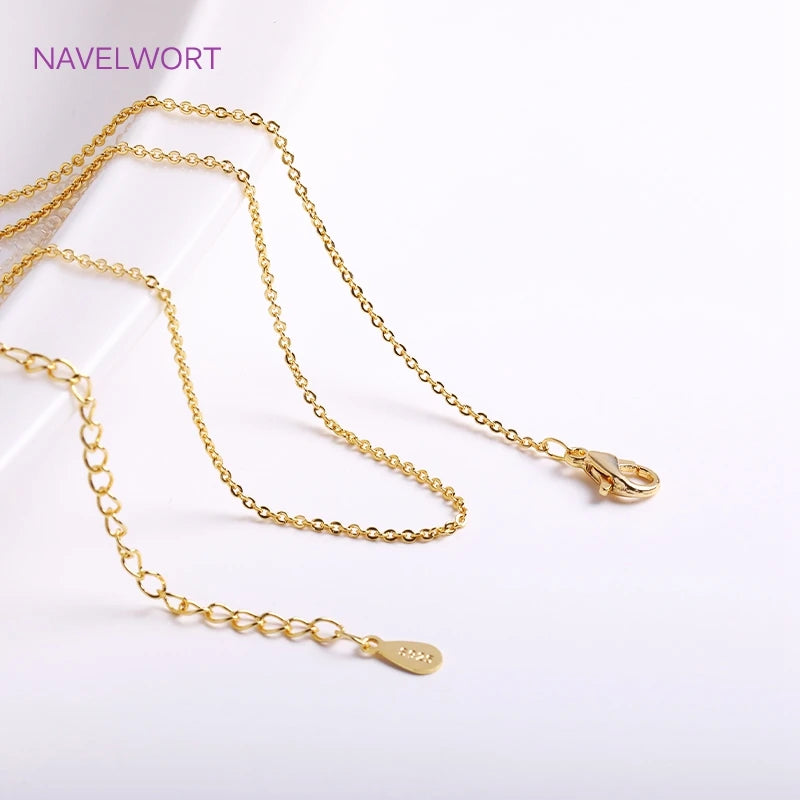 Minimalist 18K Gold Plated Chain Necklace – Delicate Everyday Essential