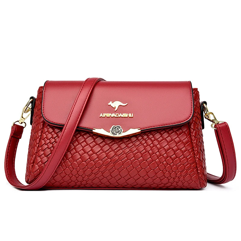 Luxury Woven Shoulder Bag - Elegant Designer Style
