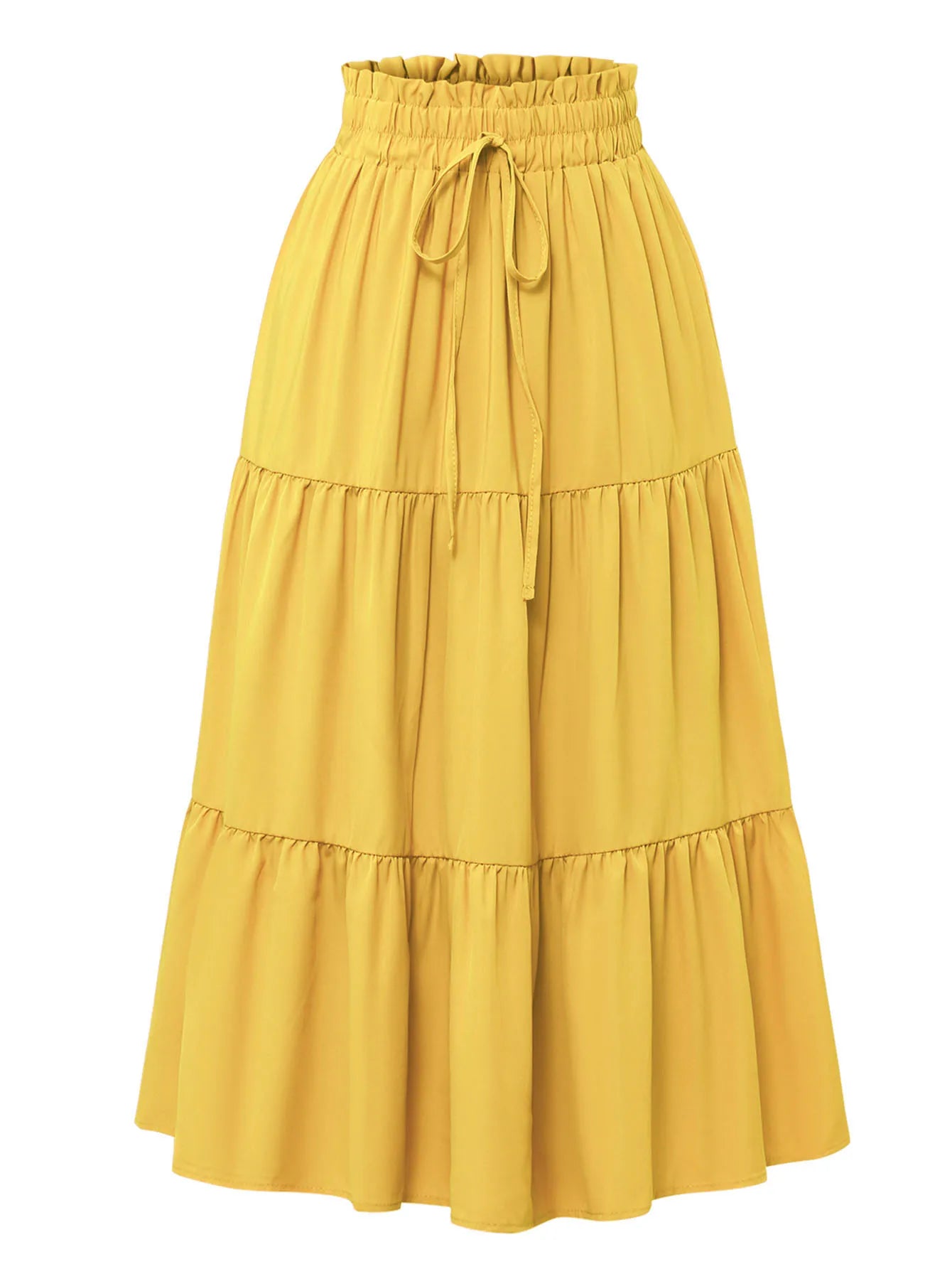 Santorini Bohemian Maxi Skirt – Flowy Summer Floral Long Skirt