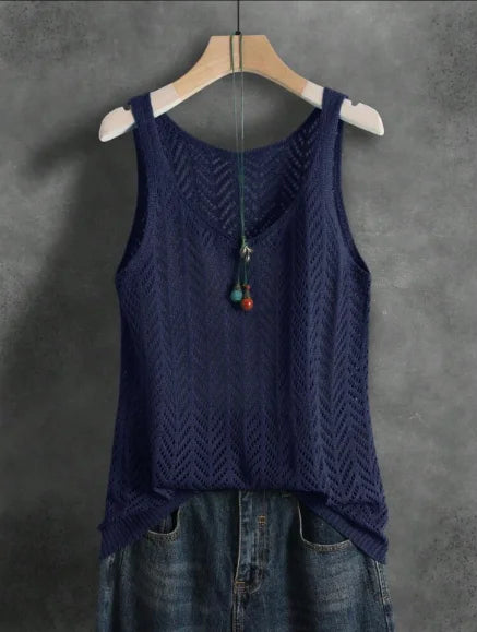 Milano Elegant Knitted Vest – Lightweight Summer Tank Top
