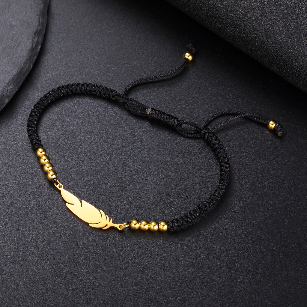 The "AeroFeather" Adjustable Rope Bracelet – Unisex Charm Couple Jewelry