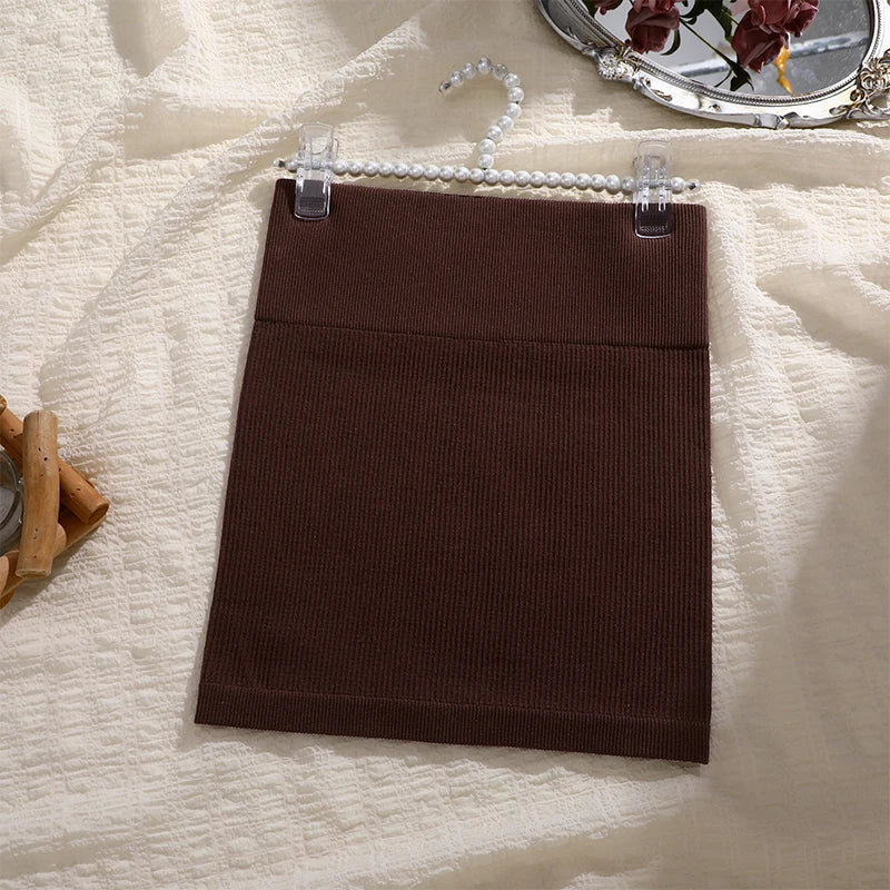 The "Aura Tailored" Knitted Mini Skirt – High-Waisted Slimming Office & Business Wear