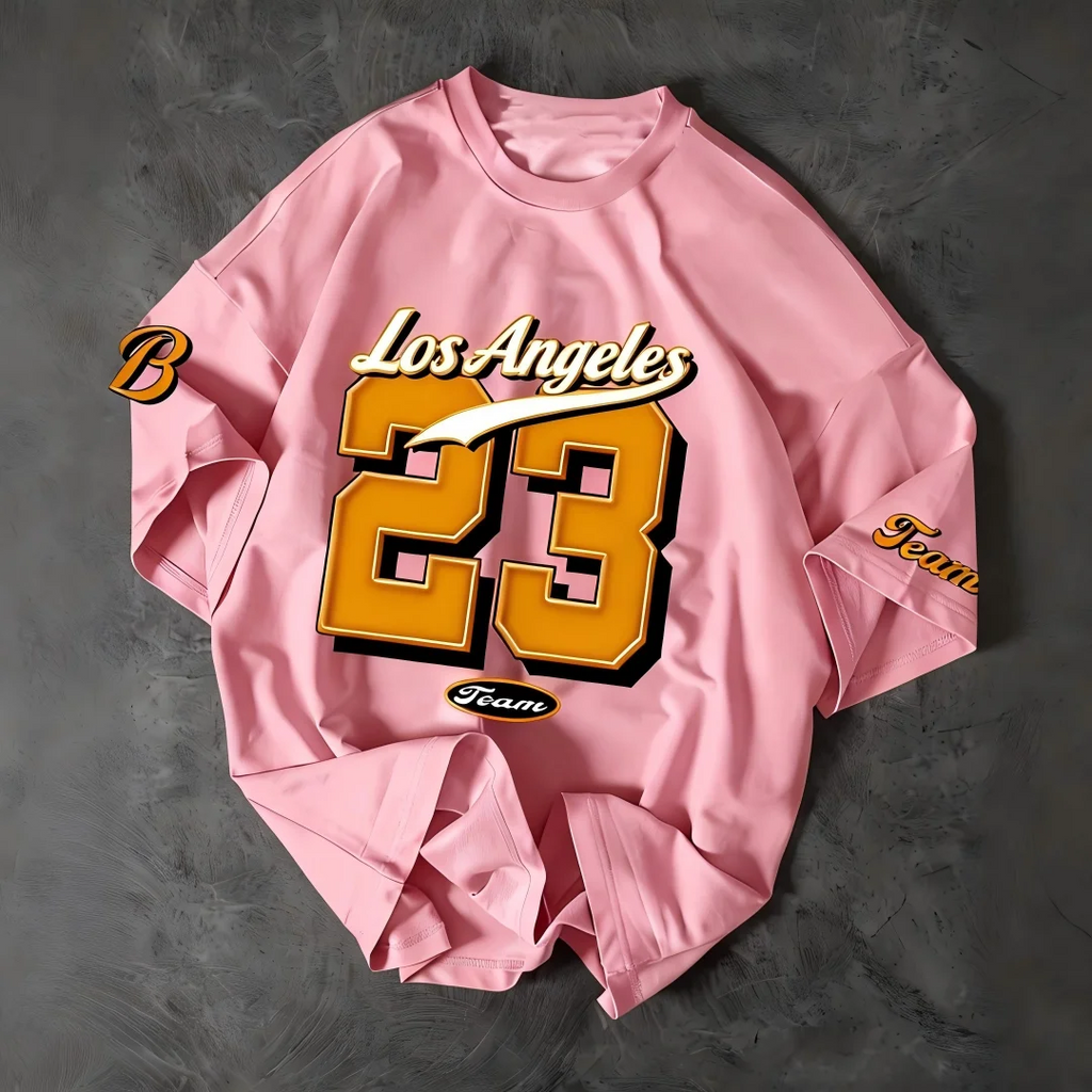 The "L.A. Essence" Breathable Tee – Summer Los Angeles Alphabet Printed Shirt