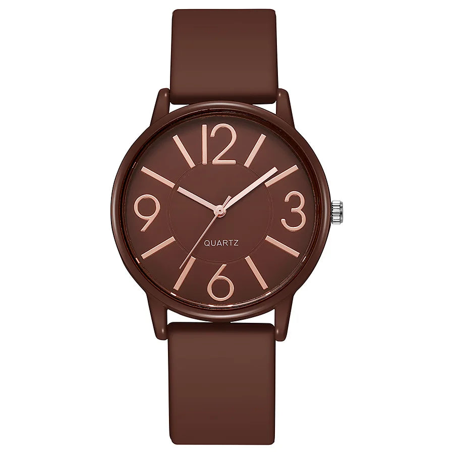 Minimalist Silicone Strap Quartz Watch