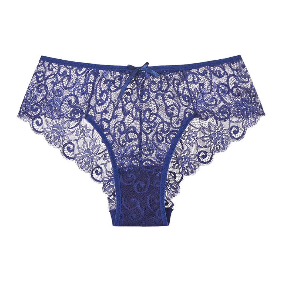 Sexy Mid-Rise Floral Lace Thong