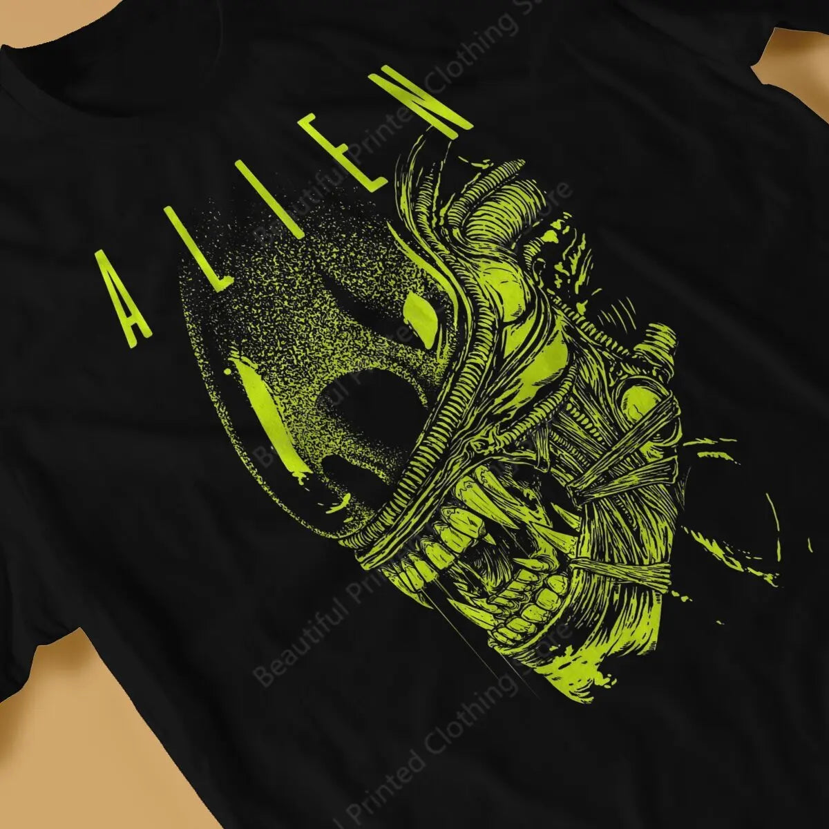 Neon Cyberpunk Alien Graphic Streetwear T-Shirt