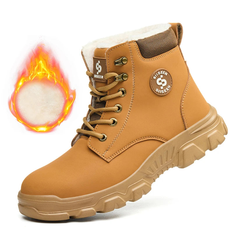 Waterproof Steel-Toe Work Boots - Thermal Winter Edition
