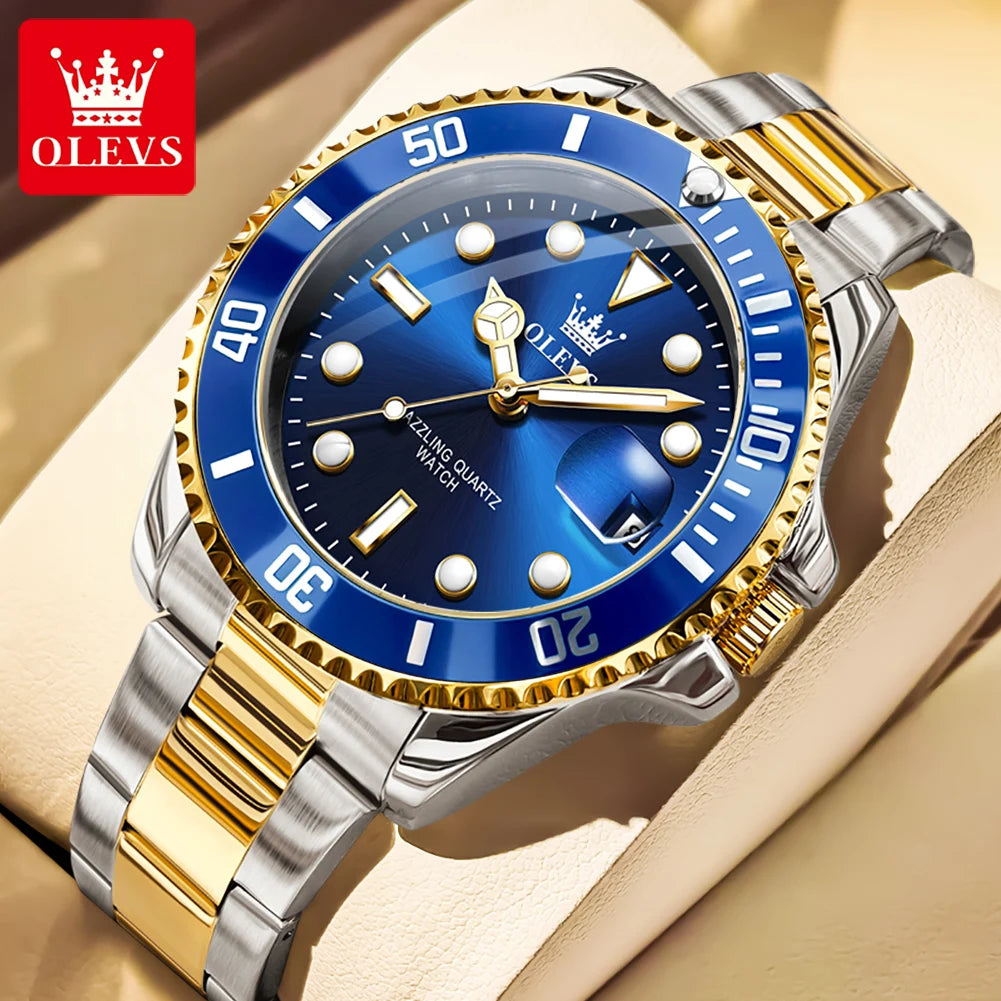 OLEVS Luxury Stainless Steel Quartz Watch