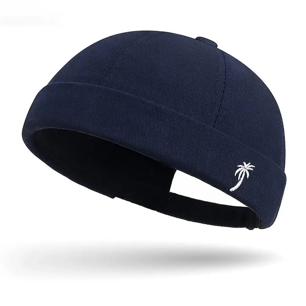 The "Malibu" Brimless Docker Cap – Embroidered Streetwear Landlord Hat