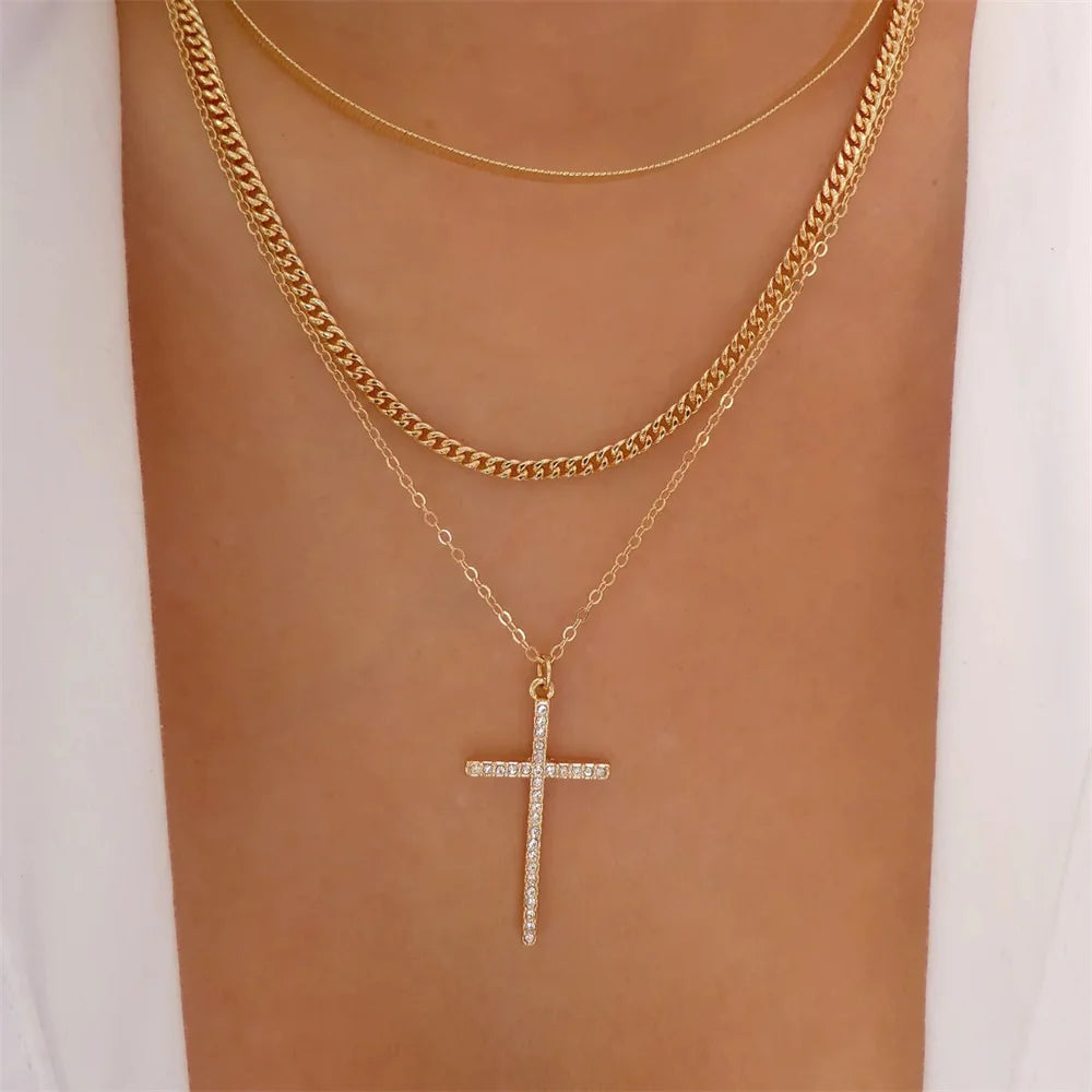 Vintage Elegant Layered Chain Pearl Necklace