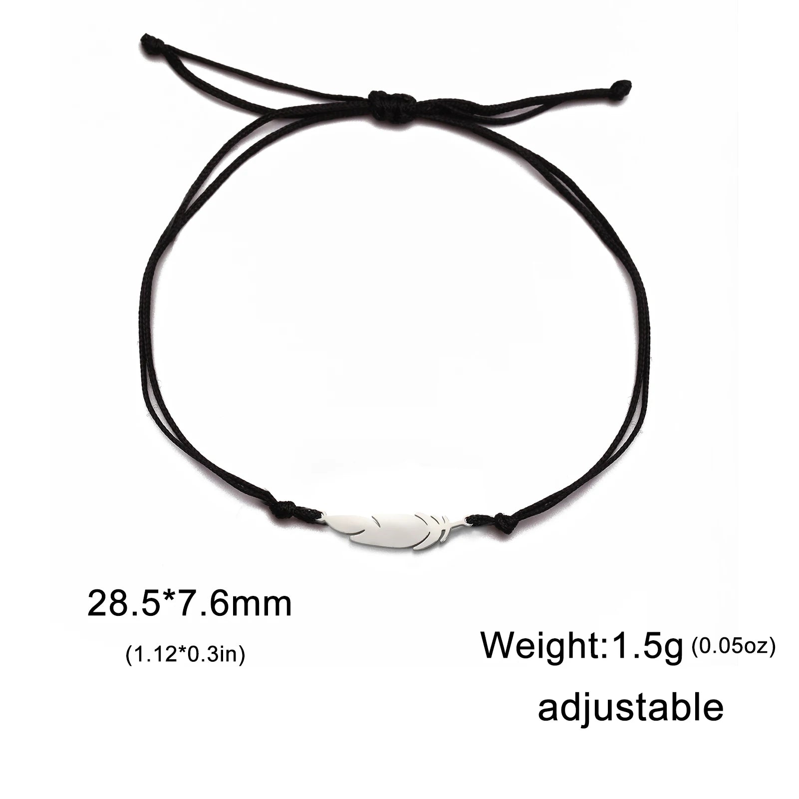 The "AeroFeather" Adjustable Rope Bracelet – Unisex Charm Couple Jewelry