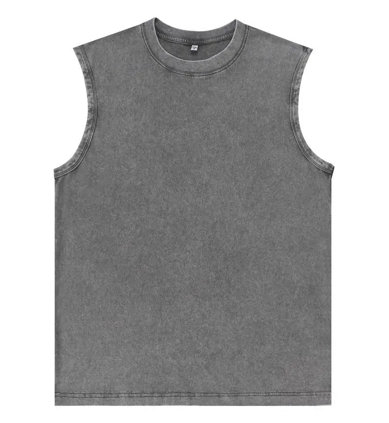 Nomad Washed Heavyweight Vest – Vintage Oversized Sleeveless Tee