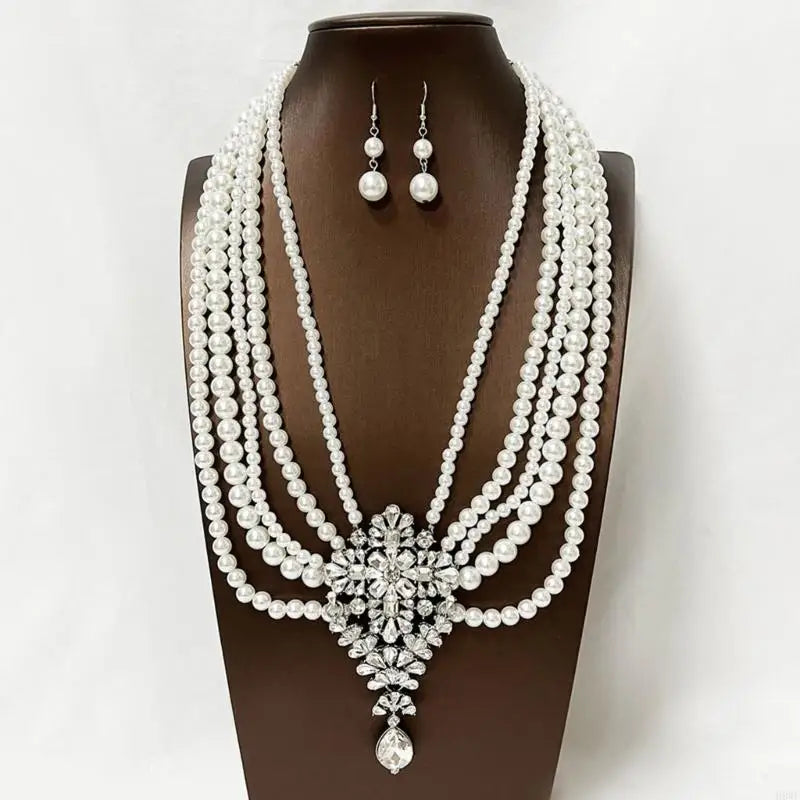 Gala Premium Layered Pearl Statement Set